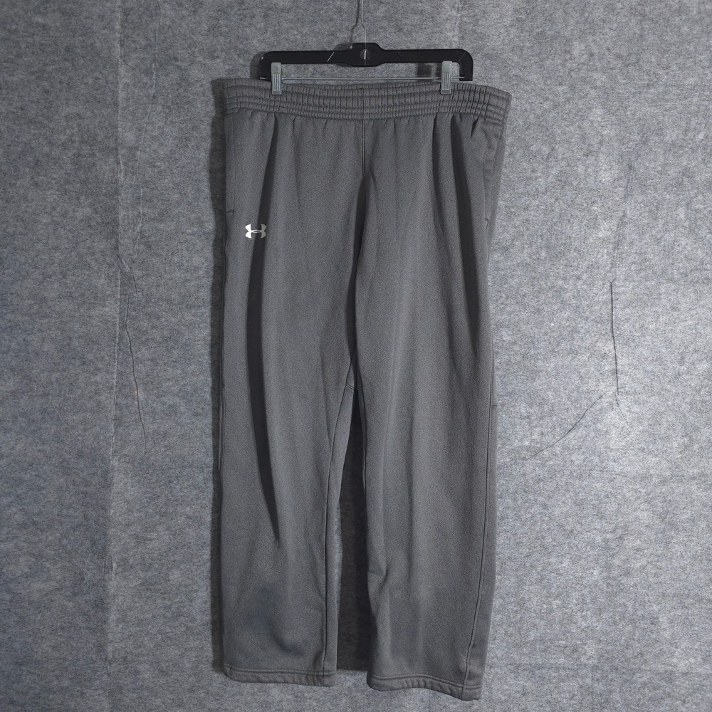 Under Armour Joggers Pants Mens Medium Gray Sportwear Gym Sweatpants Solid Loose